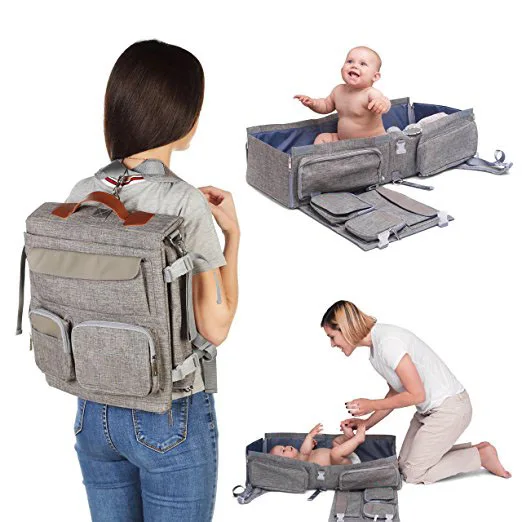 wholesale Baby 3 in 1 Portable Bassinet waterproof Diaper Bag travel mummy diaper bag