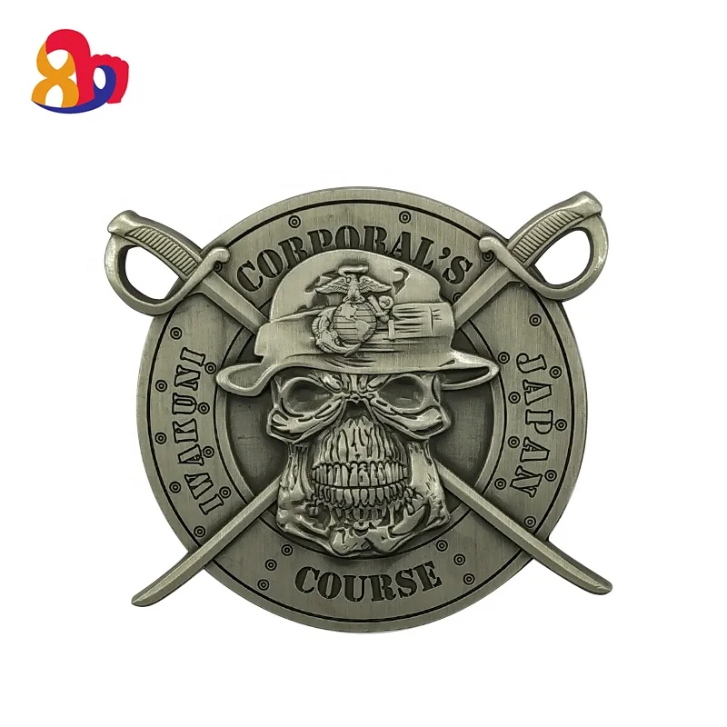 Souvenir Artwork Skulls Pirates Cross Engraved Double Sided Coins