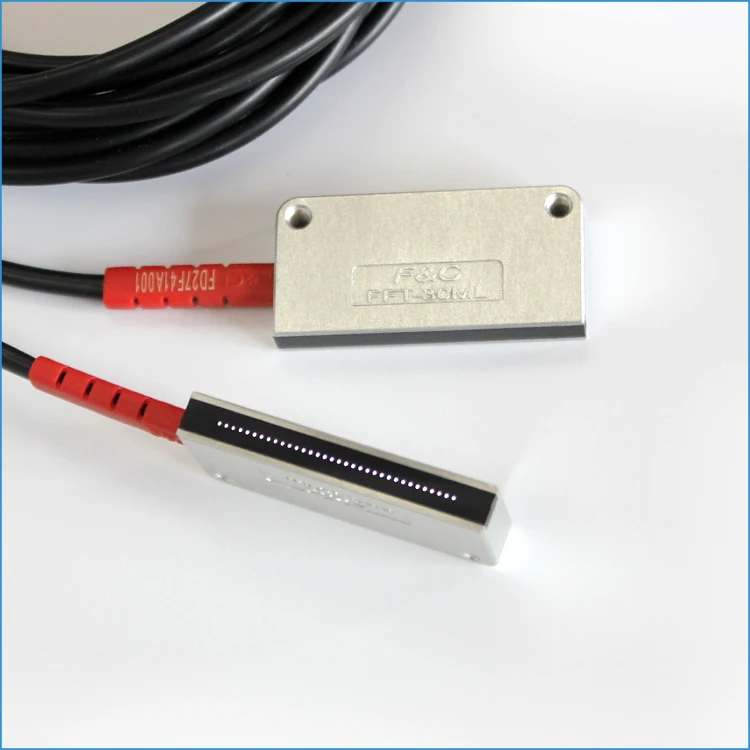 FFR-A10D A05D 10mm area sensing light curtain, optical screen fiber sensor, Aluminum body Diffuse plastic optic fiber
