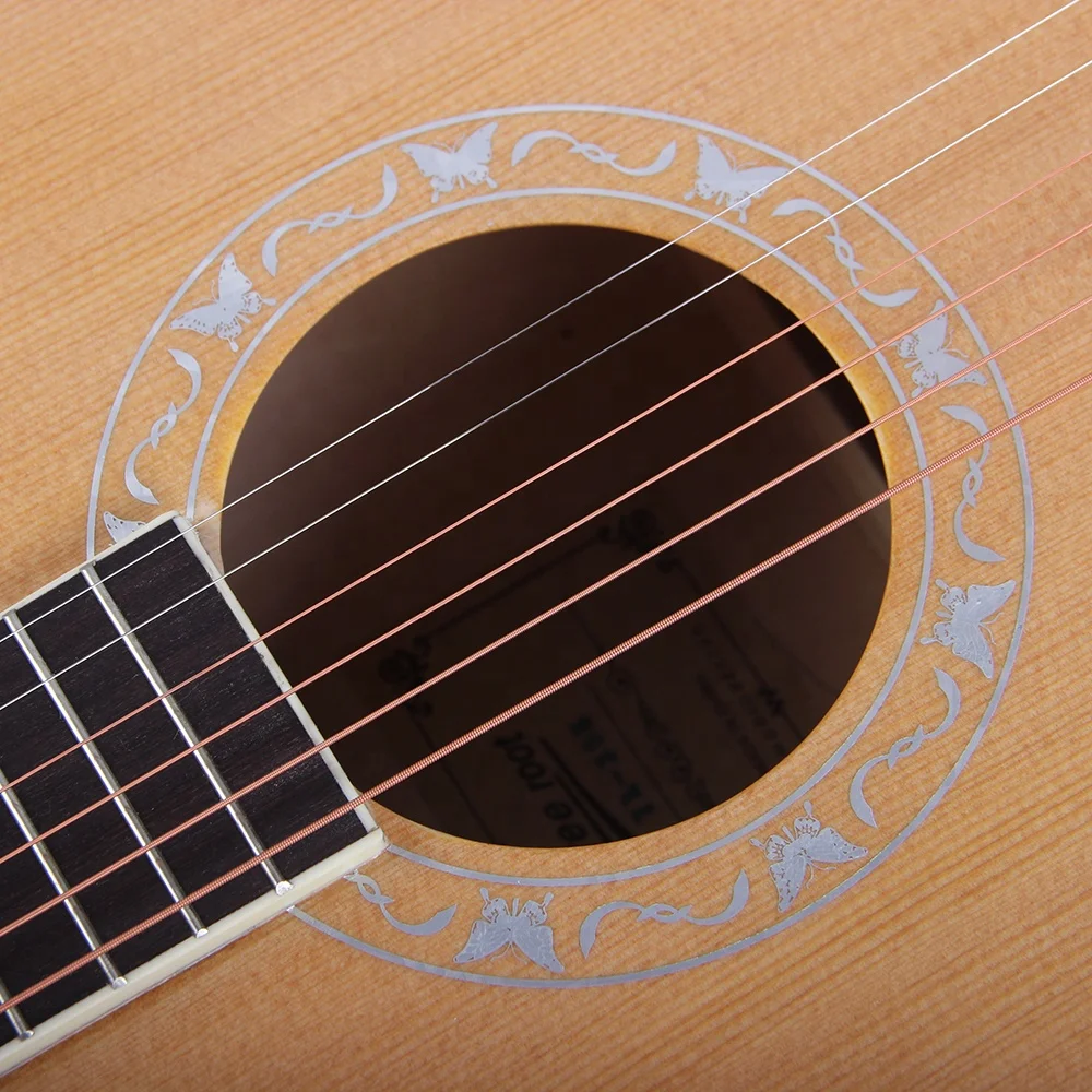 Professional Basswood Spruce natural matte 40 inch 6 Strings semi Acoustic electric guitar folk guitar for kid beginner