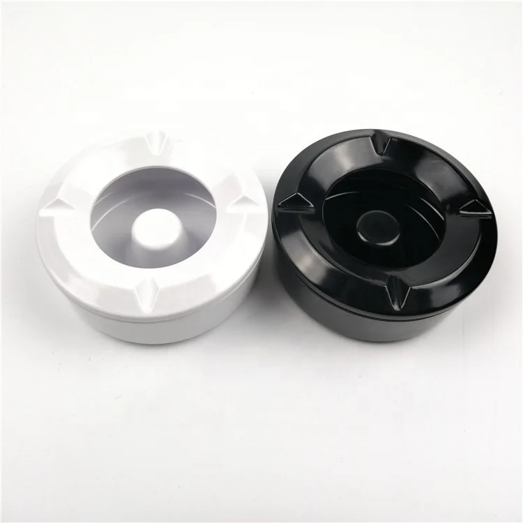 Top Grade Round White and Black Melamine Ash Tray