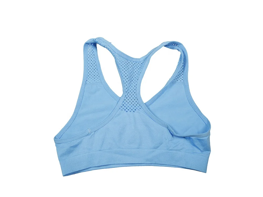 
Fashion Style Young School Girls Sporty seamless Bra racerback sports bra Mesh Seamless Bralette 