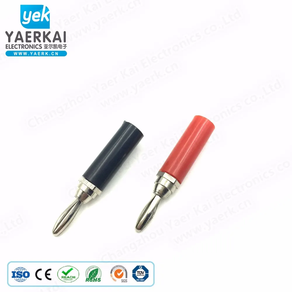 4mm male audio speaker banana plug connector with ABS housing