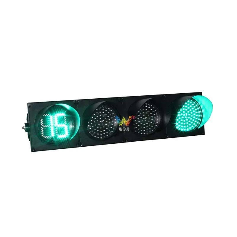 200mm Red Yellow Green led traffic signal light With Countdown Timer For Road Safety