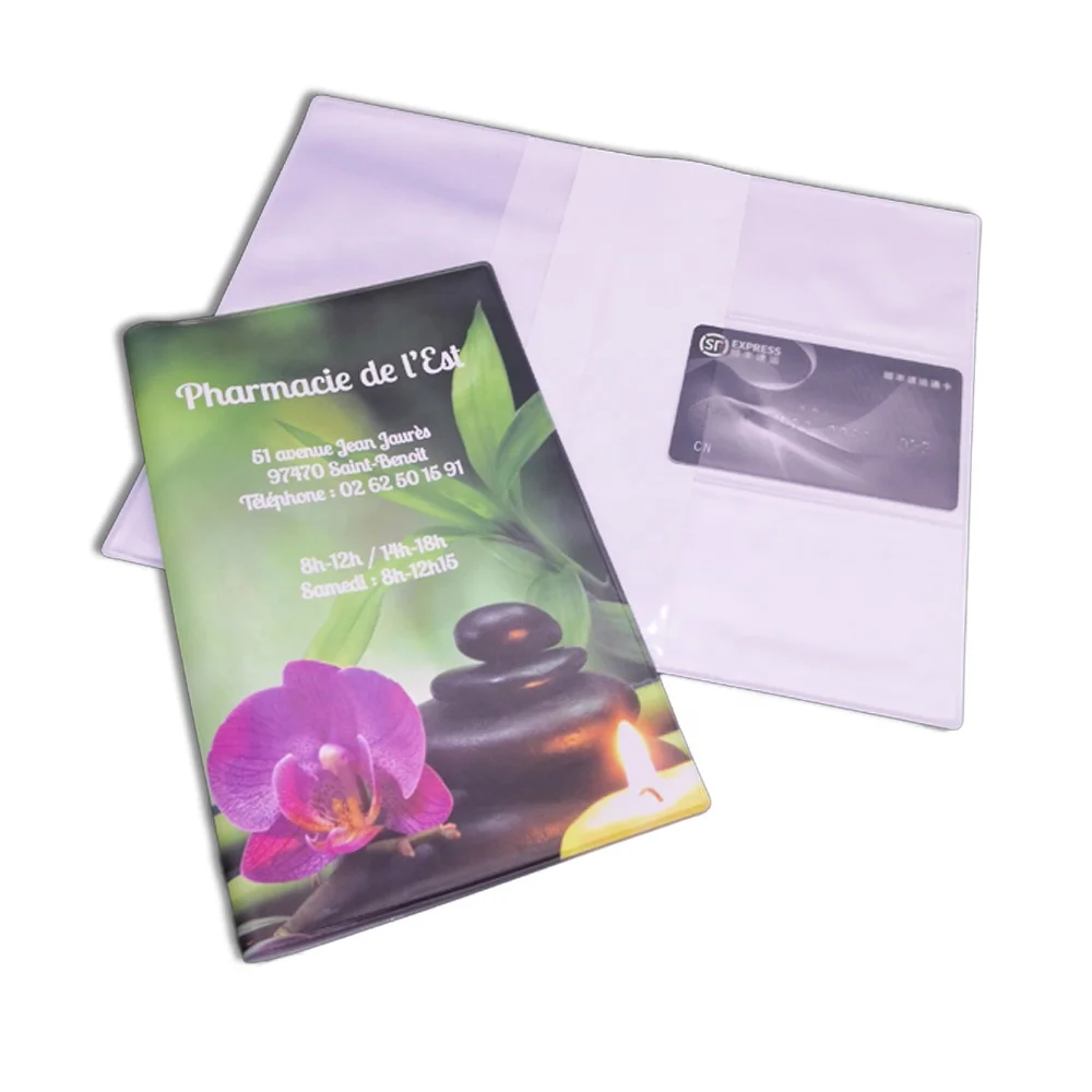 cheap custom full color print soft plastic PVC file folder, plastic prescription paper folder