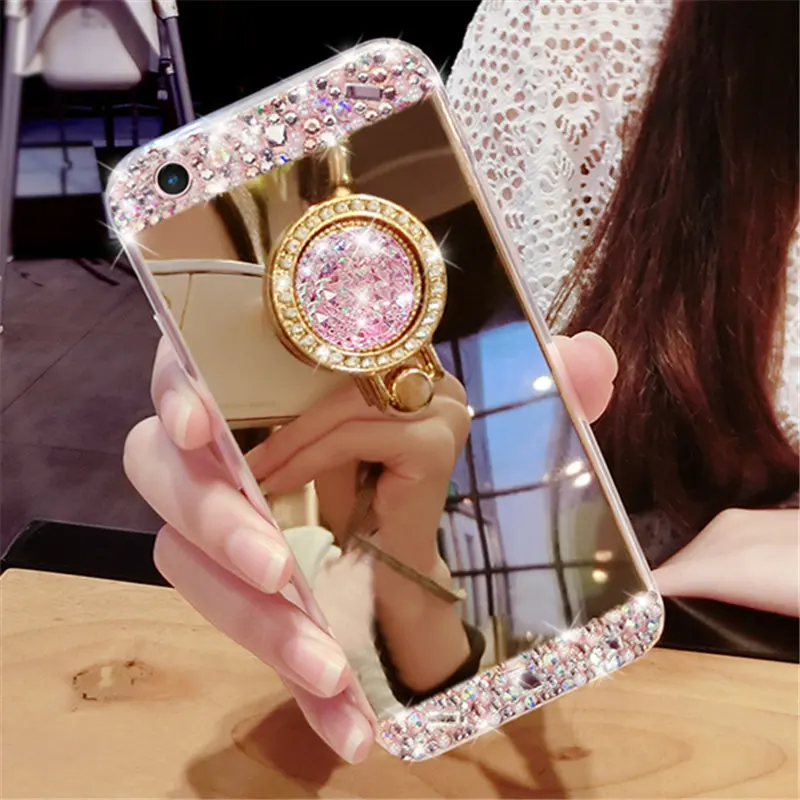 
Luxury golden mirror phone case accessories carcasa celular capa for Samsung Galaxy A3 A5 A7 A8 J1 J3 J5 J7 S6Edge S7Edge S8Plus 