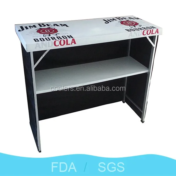 Новая коллекция, металлический складной стол, складной портативный барный стол с полкой для рекламы и рекламы