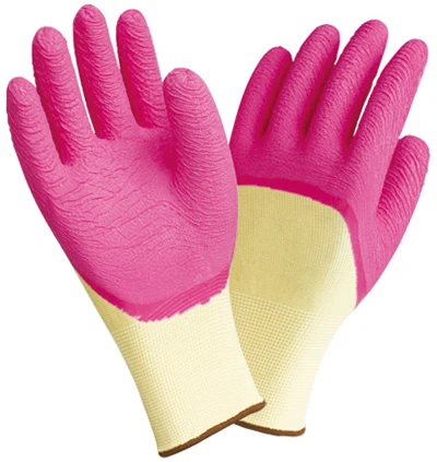 13G Red Polyester Lining With Anti-slip Latex Coated Wholesale Work Gloves made in china for Assembly  Worker