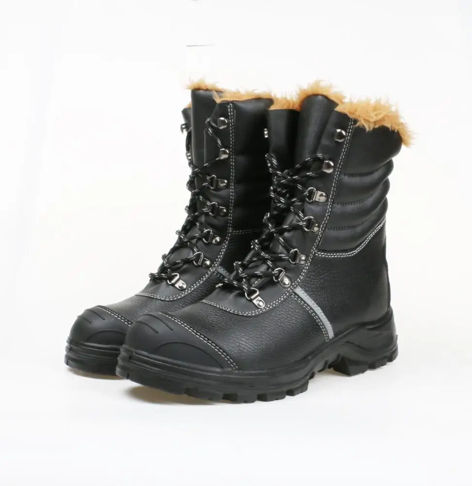 action smooth leather autumn agricultural activity rubber cold resistant steel toe cap winter working safety shoes