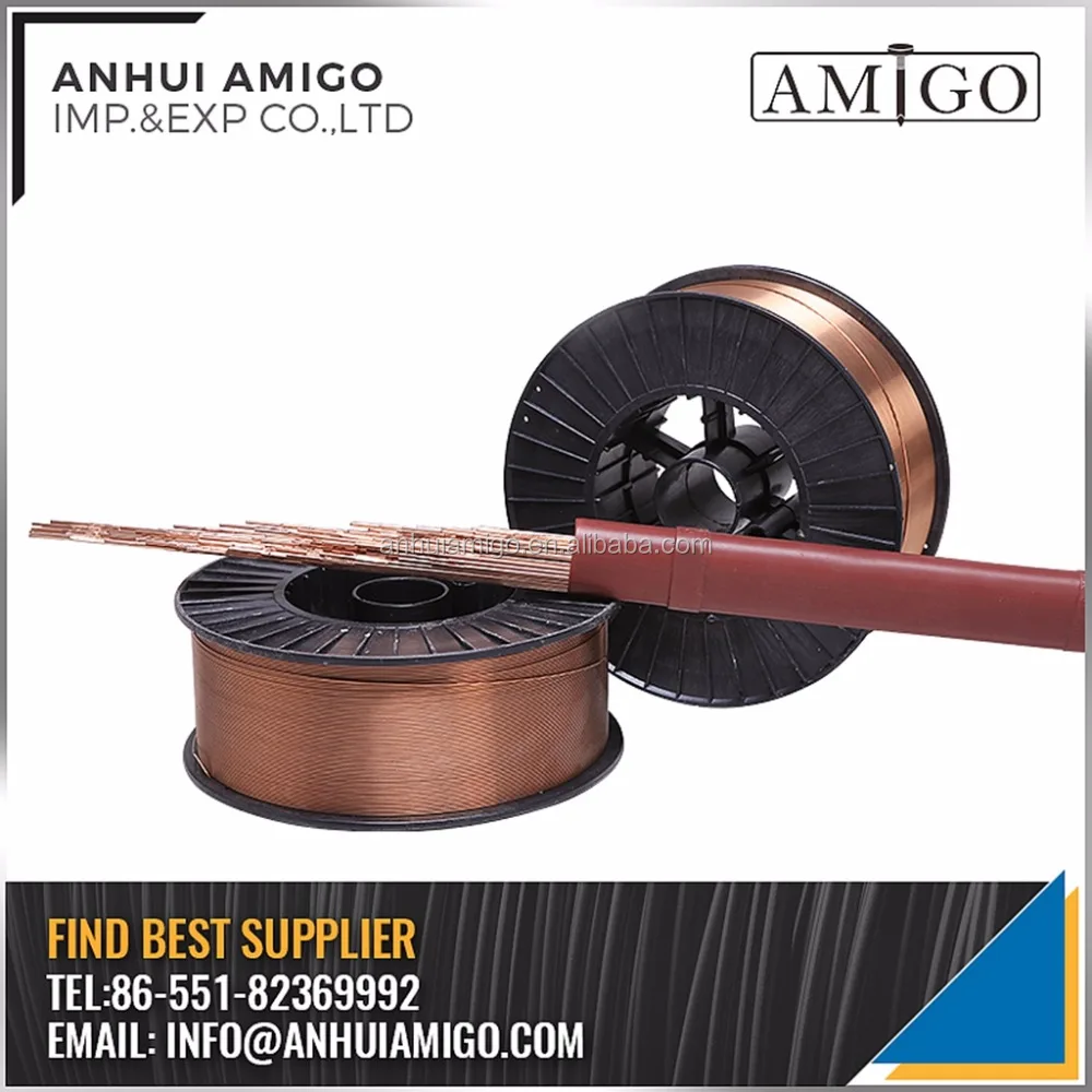 net weight 15kg/spool copper coated mild steel welding wire co2 mig welding wire er70s-6