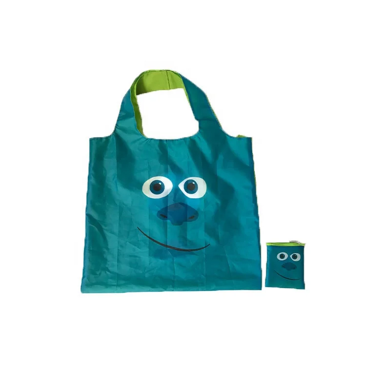 Foldable RPET Shopping Bag ECO Friendly Recycle Polyester Folding Shop Bags for Supermarket