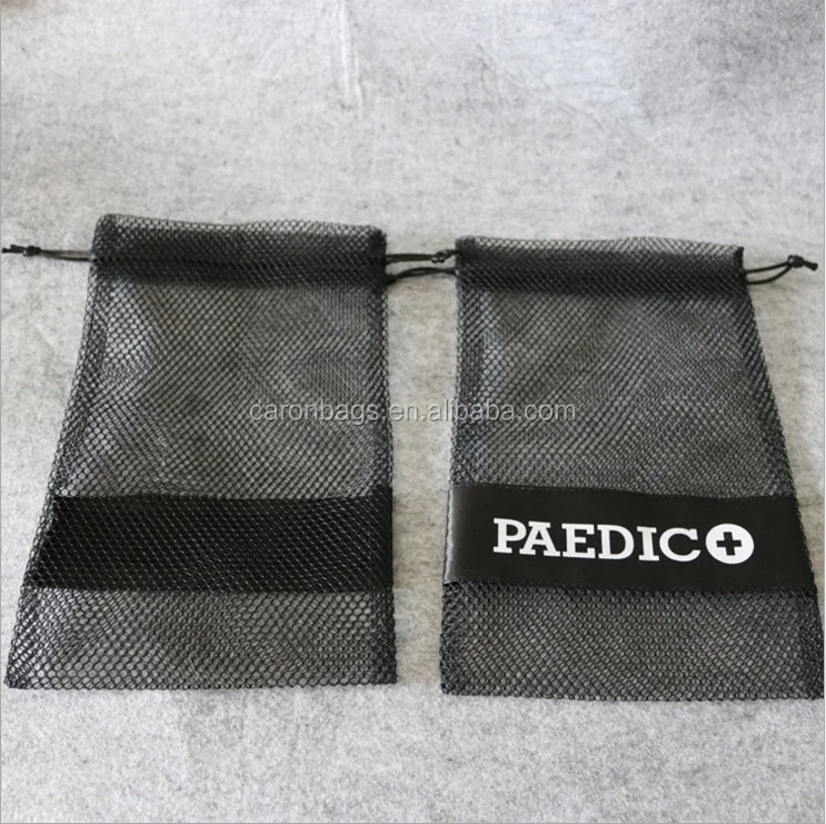 custom hot sale small mesh net drawstring bag travel storage pouch