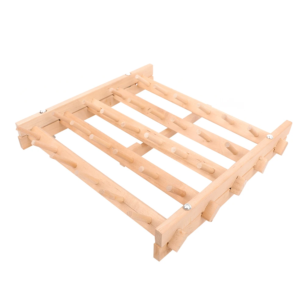 Household sewing machine wooden thread rack with 60