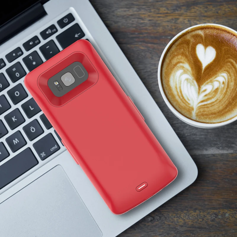 5000mAh Rechargeable External Battery Portable Charger Protective Charging Case Power Bank Cover for Samsung Galaxy S8
