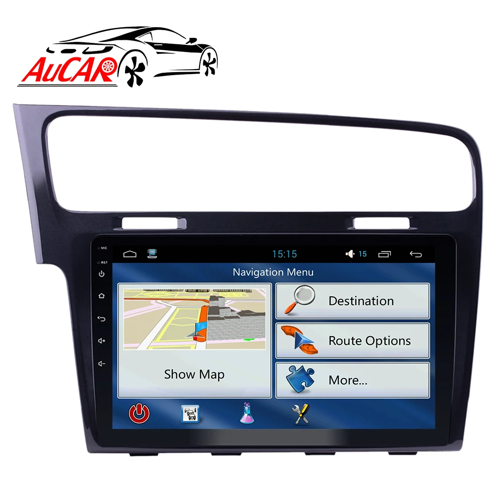 Автомобильный радиоприемник AuCar, 10,1 дюйма, Android 10, сенсорный экран, стерео, видео, GPS-навигация, головное устройство для VW Volkswagen Golf 7 LHD 2014-2019