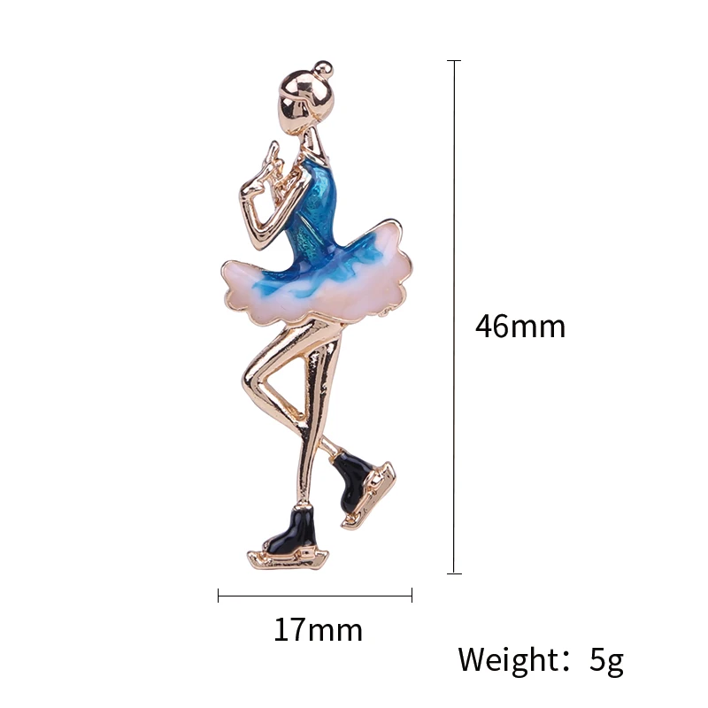 Artistic gymnastics pearl oil dripping high grade Brooches Pin