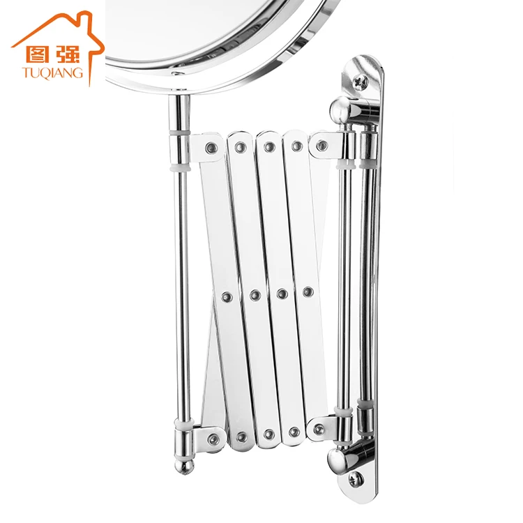 Настенный Мыло для бритья душа расширение Макияж круглое зеркало косметическое Двусторонняя Ванная комната выдвижной