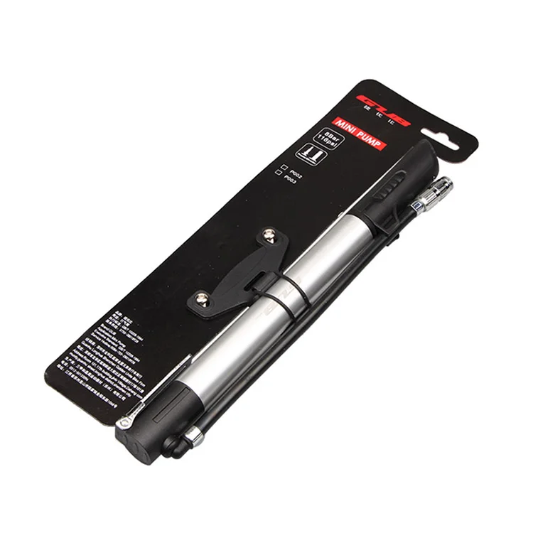 GUB P003 Bicycle Pump Portable Bike Tyre High Pressure Inflator Aluminum Alloy with Pressure Presta Schrader Valve Cap Hand Pump