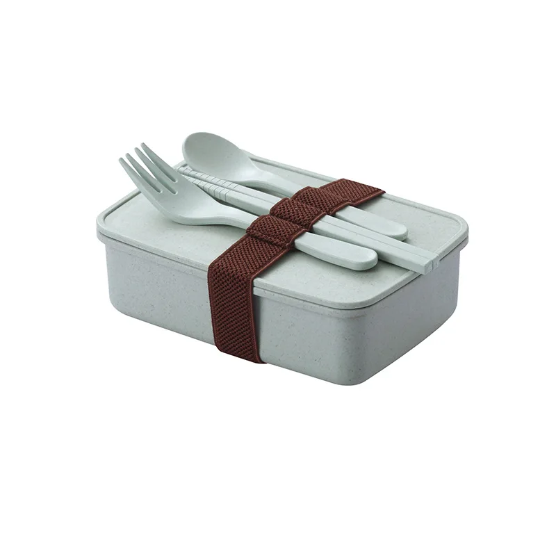 Nature Bamboo Fibre Reusable Degradable Eco Friendly Disposable Food Safety BPA Free Lunch Bento Container Box of Type A