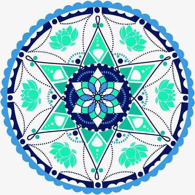 Custom Customised screen Printed Microfiber Circle Beach Towel Large Mandala Round Shape With Tassels Turkish Towel