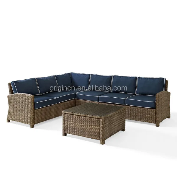 Modular Quality Sofa Patio Furniture Round Wicker Corner Chairs Sofas Set