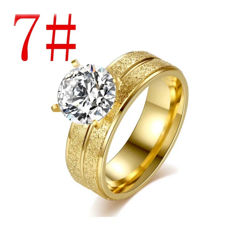 Hot Selling Personalized Four Claw Crystal Diamond Rings For Sale Cuff Stylish Finger Rings Mens Titanium Steel Rings