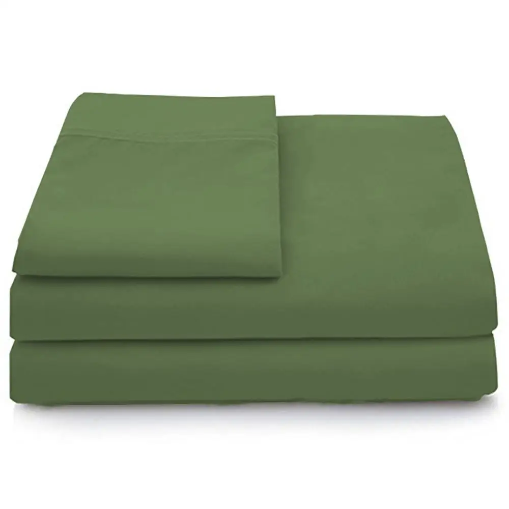 Luxury hotel used bedding 100% cotton plain white 200tc  bed sheet Bed Sheet Set Manufacture