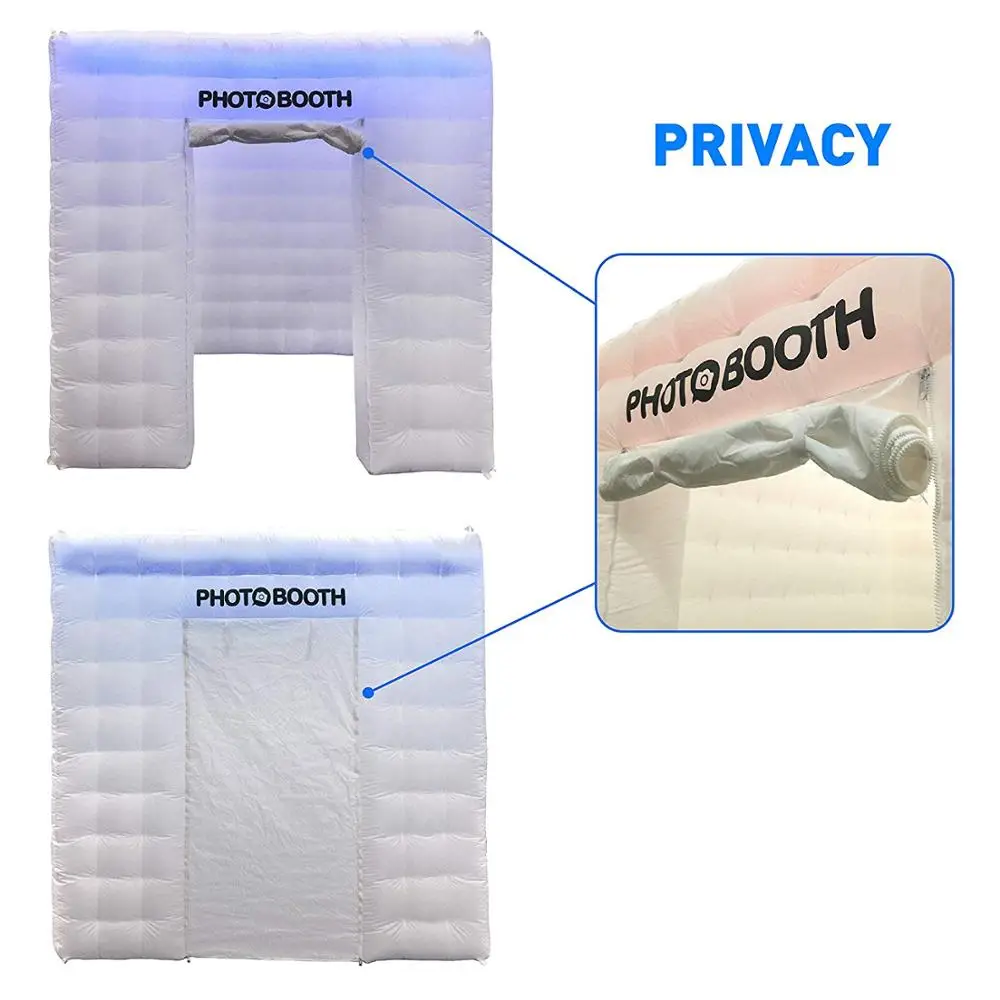 
Big Size 16 color changeable high quality RGB Led Light Cheap Inflatable Air Booth 