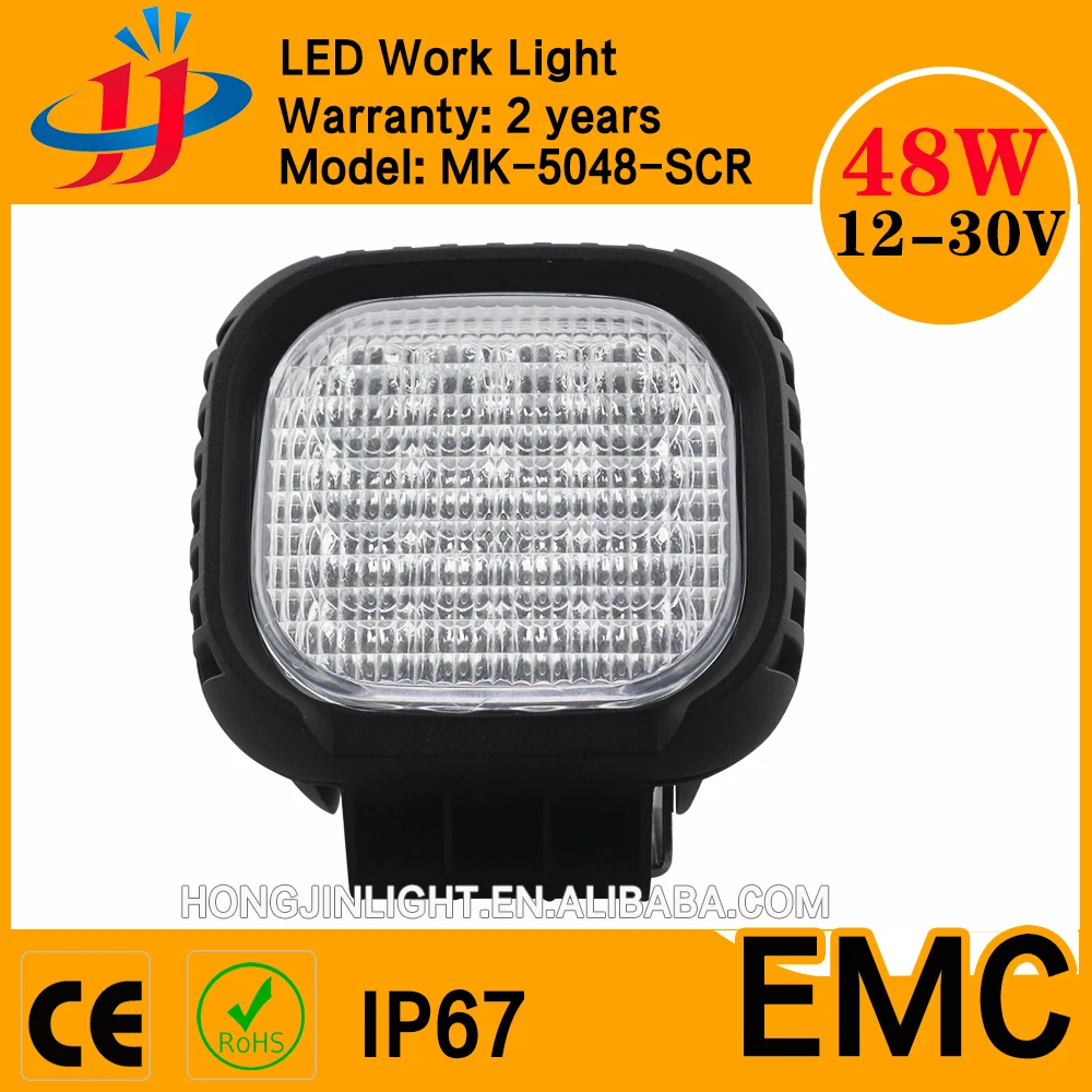 
China top selling Automotive 24v led lights Square led flood work light 4x4 48w machine led working light with cheap price 