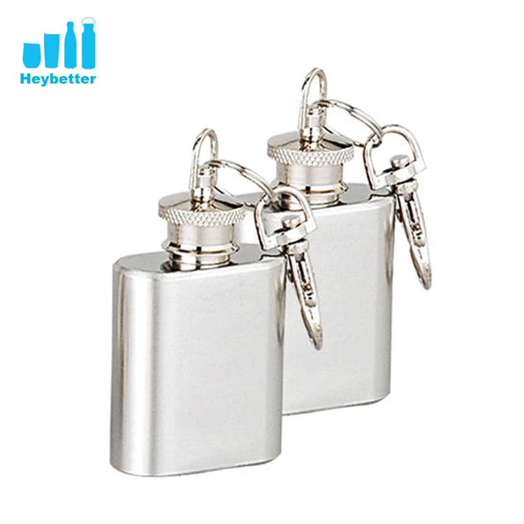 Экологичная Мини фляжка из нержавеющей стали объемом 1 унция