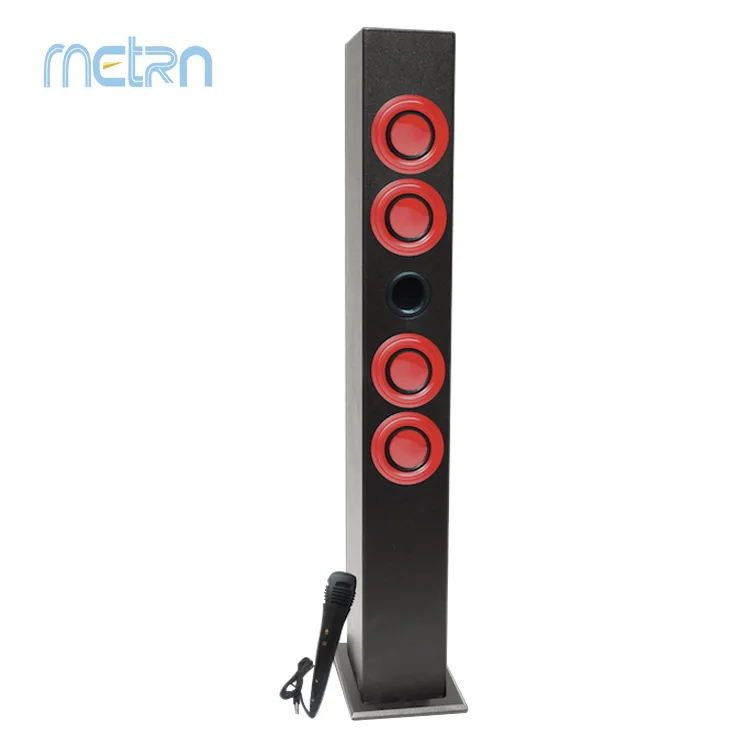 2018 New design loud sound multimedia 2.1 wooden wireless tower speaker