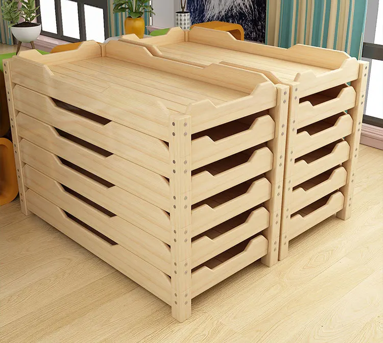 popular kids wooden cot for kindergarten with high quality kid bed kid cots