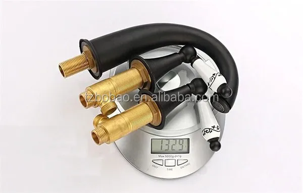 Модель 9306B Классический Стиль Двойной Ручкой Горячей и Холодной Воды ОРБ Цвет Латунь 3 Отверстие ШАР Воды Кран