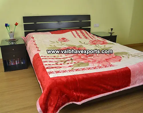 Double Ply Mink Blanket Wholesale Custom Luxury Throw Blanket Adult Double Bed 100% Polyester Mink Blanket