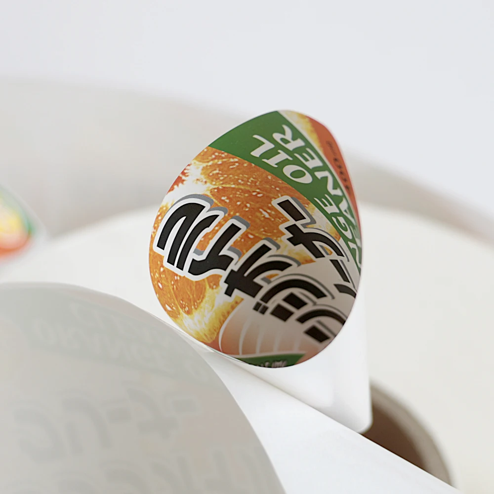 Private Label Design Printing Die Cut Size Price Barcode Tag PVC Paper adesivi personalizzati customized sticker roll logo label