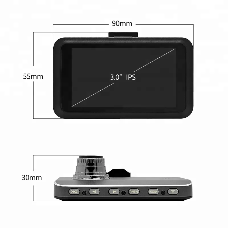 NEW Private Design real 1080P dvr car camera T622 with 3.0 IPS display starlight night vision dual lens driving recorder