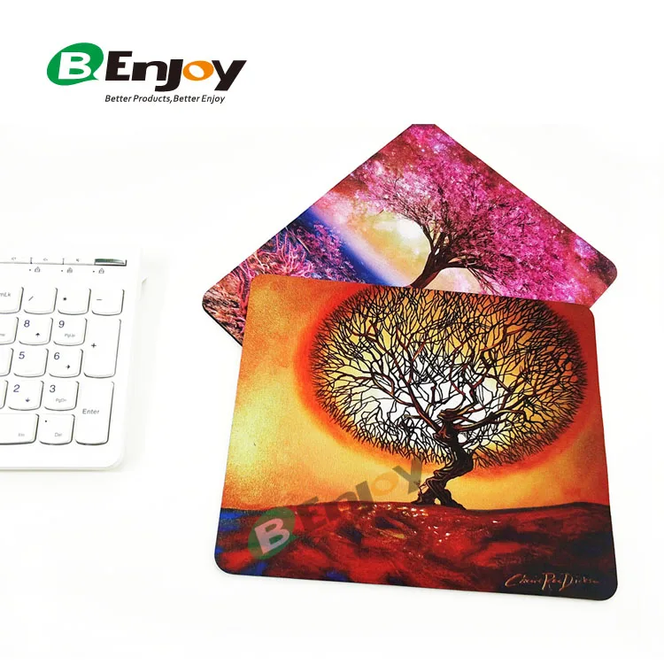 Polyester Fabric Top Mousepad with Antislip Rubber Back