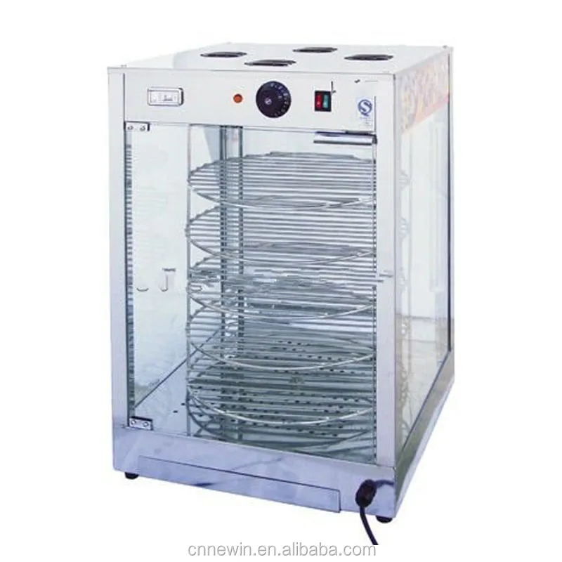 Portable Electric 5 Layers Glass Pizza Warmer Showcase