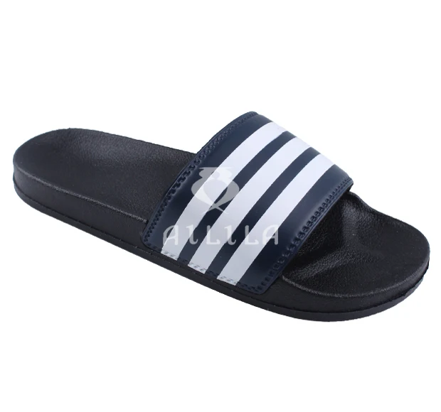 2018 New striped upper soft sole men slide slipper sandals