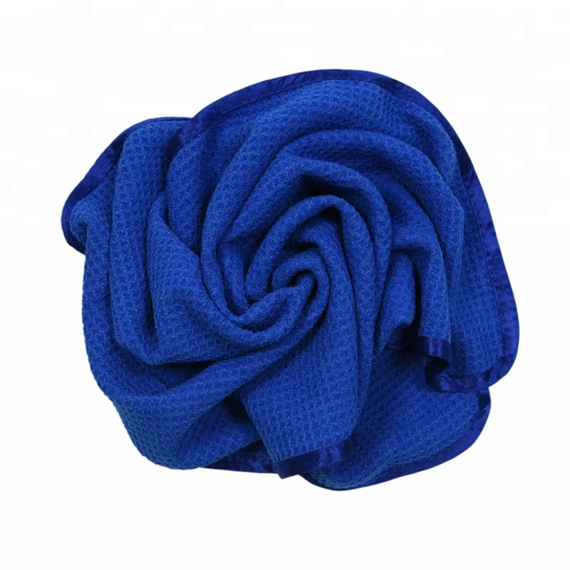 Manufacturer Microfibre Towels Car Wash Cleaning Cloths Blue Waffle Kitchen Dish Washing Towel In Stock