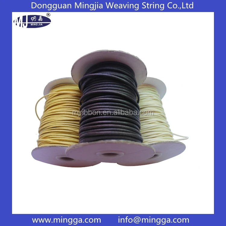 wholesale colorful different size wax cotton cord