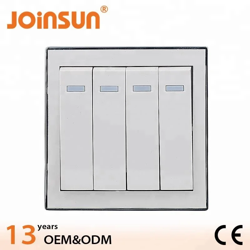 
4 gang 2 way modern light switches 