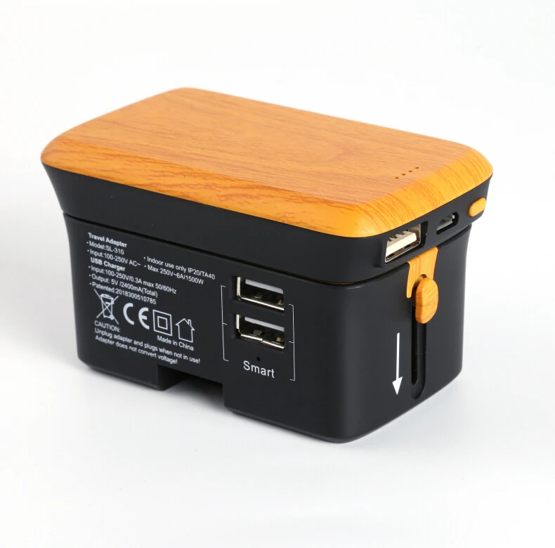 Otravel SL-310B Универсальный адаптер для путешествий с портативным внешним аккумулятором 4000 мАч