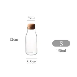 Glass Bottle Milk Beverage Storage Bottle Sealed Tea Can Candy Cookie Organizer Home Storage Tank Desktop Decoration Simple