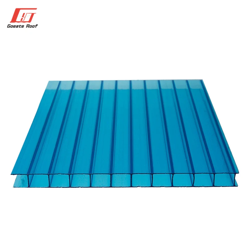 swimming pools roofing clear hard plastic sheets double layer plastic sheets PC hollow panels polycarbonate hollow sheet