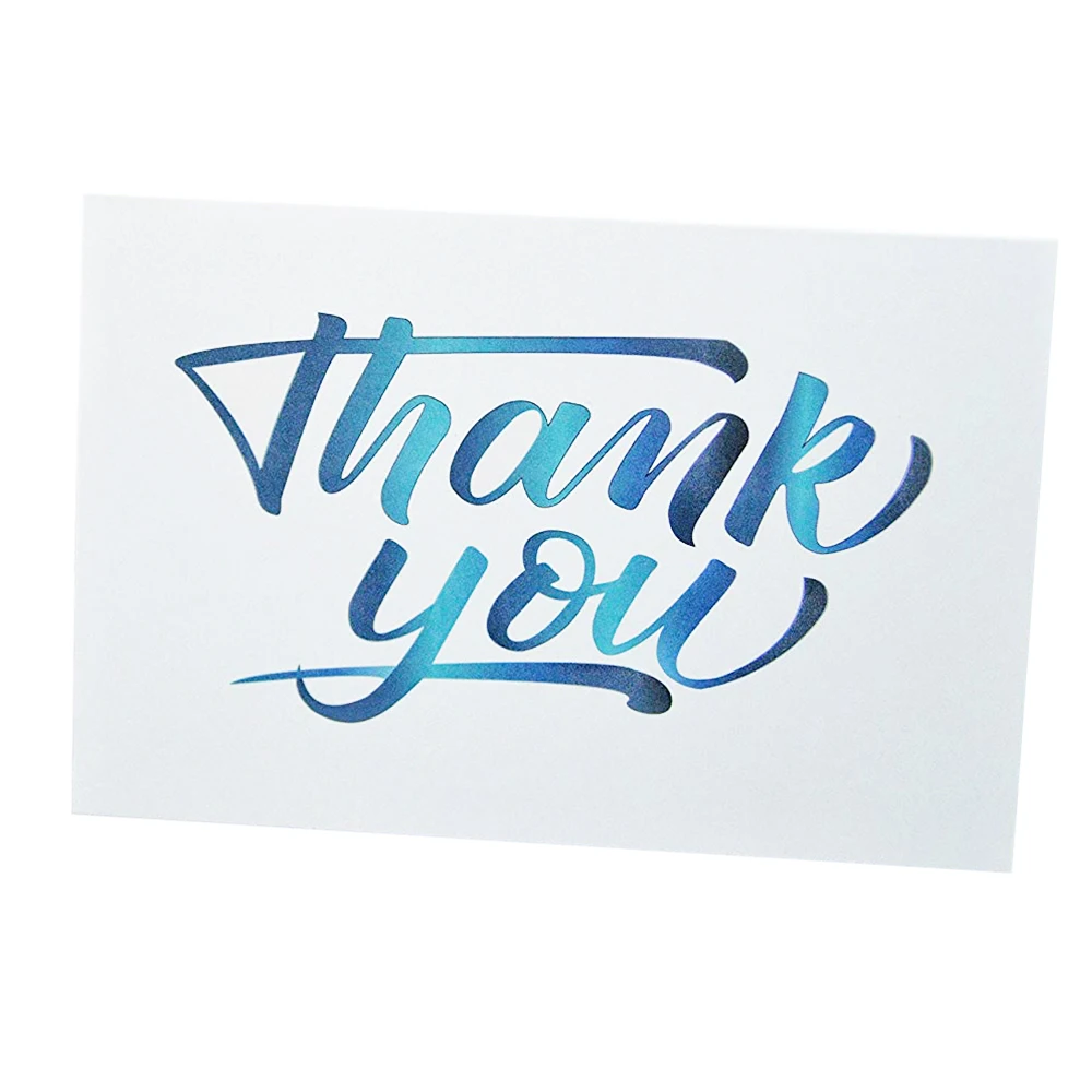 Business Anniversary Bridal Handpainted Wedding Greeting Customised Luxury Small Thank You Card