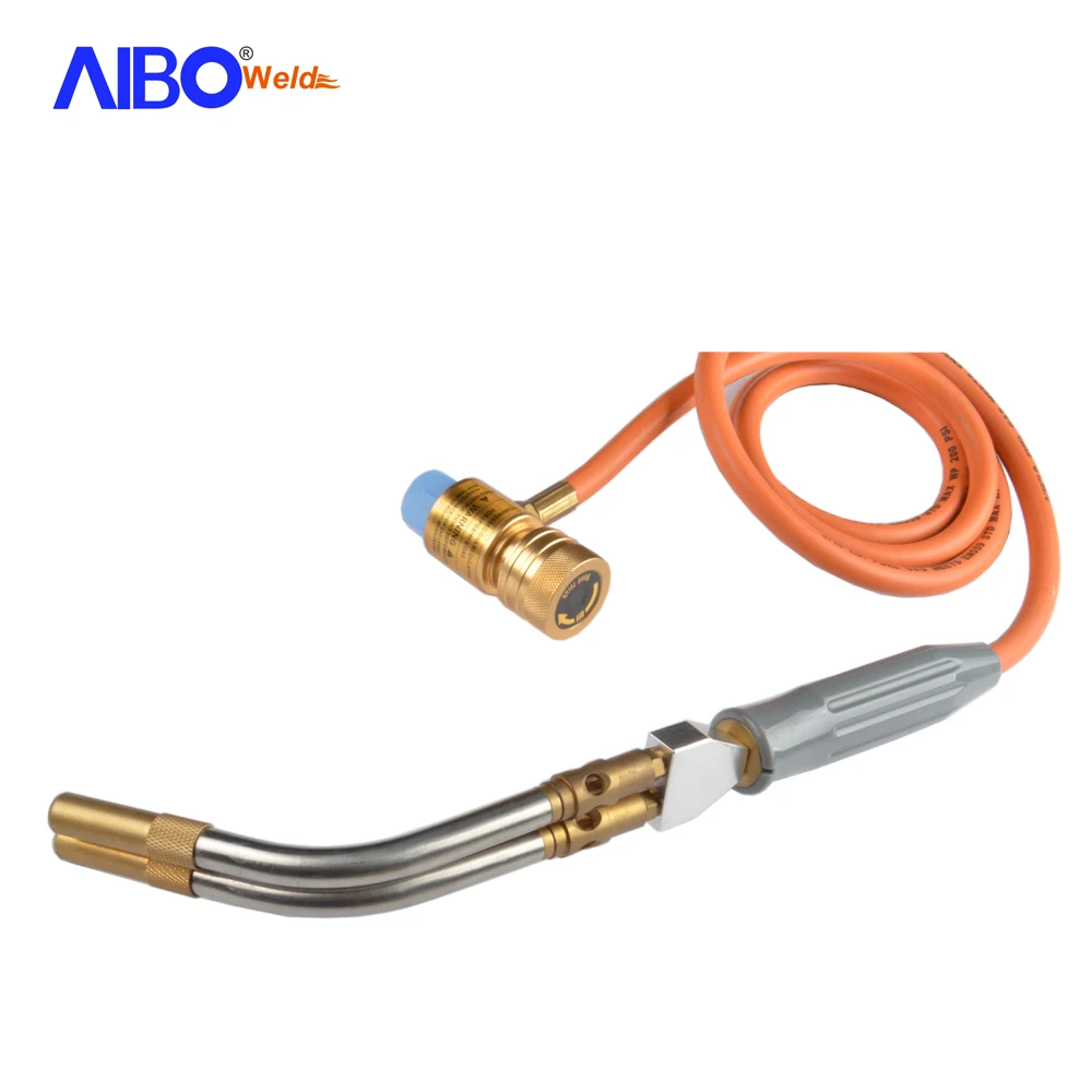 Professional MAPP Cartridge Cylinder Gas Brazing Soldering torch Welding Heating Application 1.5m hose CGA600 connection