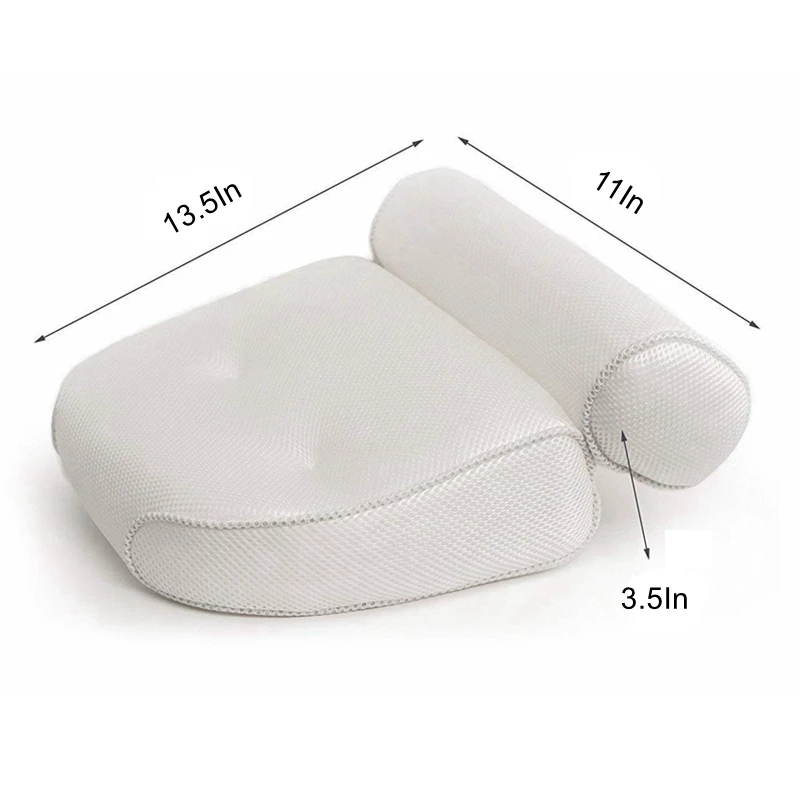 Eco-friendly wholesale 3D air mesh bath tub pillow spa