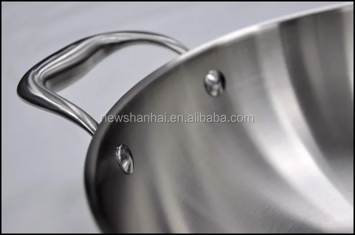 Manufacturer kitchen induction cooker Chinese five-layer wok copper core wok