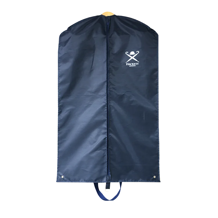 High Quality Polyester Zipper Suit Cover with PP Webbing Handles Foldable Garment bag